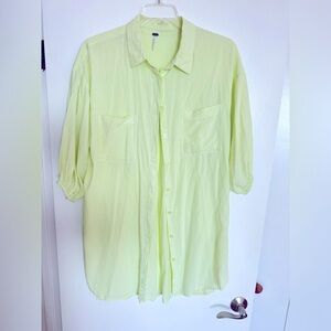 YMI Light Green Oversized Shirt. M